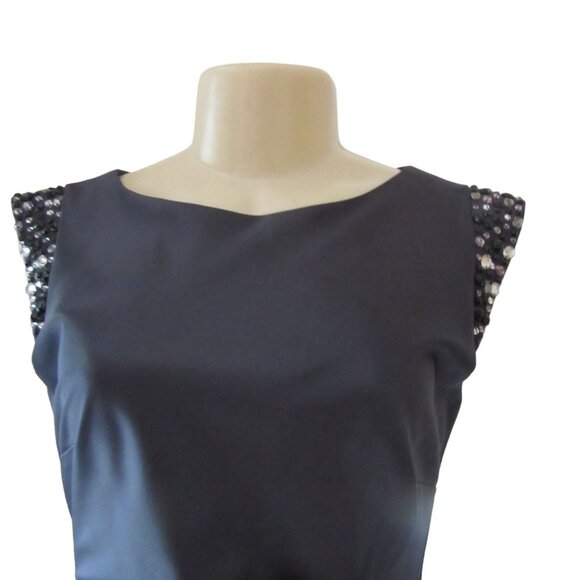 Vince Camuto Gray Party Knee Length Dress with Rhinestones in Sz 2 - Picture 2 of 7